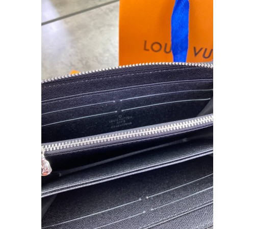 Бумажник серый Louis Vuitton на молнии Damirer Graphite k348