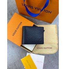 Бумажник черный Louis Vuitton taiga k315