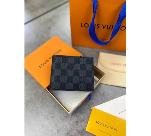 Бумажник серый Louis Vuitton Damier Graphite k311