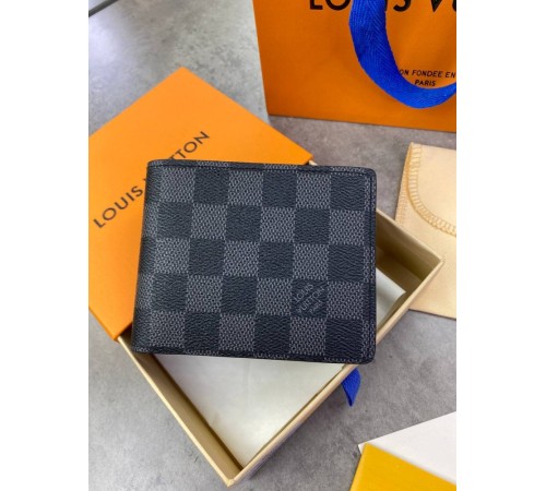 Бумажник серый Louis Vuitton Damier Graphite k311