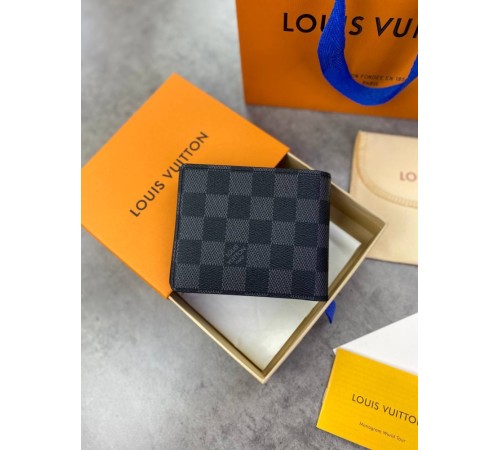 Бумажник серый Louis Vuitton Damier Graphite k311