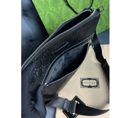 Мессенджер черный Gucci Black GG Supreme c779