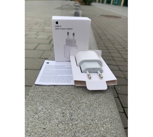 Мережевий зарядний пристрiй Apple iPhone USB-C 20W Premium quality original series 1:1 білий