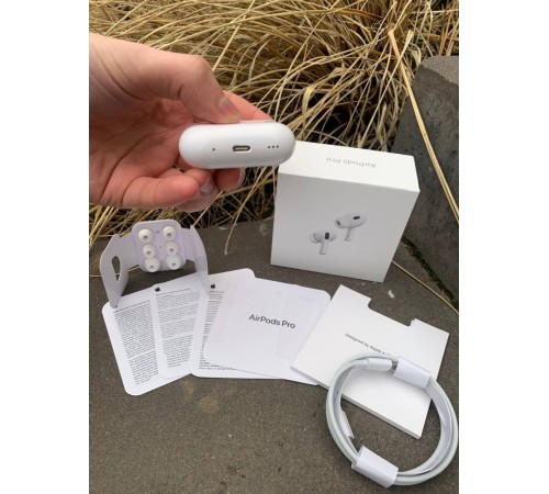 Бездротові навушники Apple AirPods PRO 2 Original series 1:1 з Шумозаглушенням 100% (USB-C) Білі