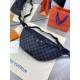 Поясная сумка серая Louis Vuitton Discovery из канвы Damier Graphite c596