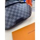 Поясная сумка серая Louis Vuitton Discovery из канвы Damier Graphite c596