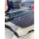 Поясная сумка серая Louis Vuitton Discovery из канвы Damier Graphite c596