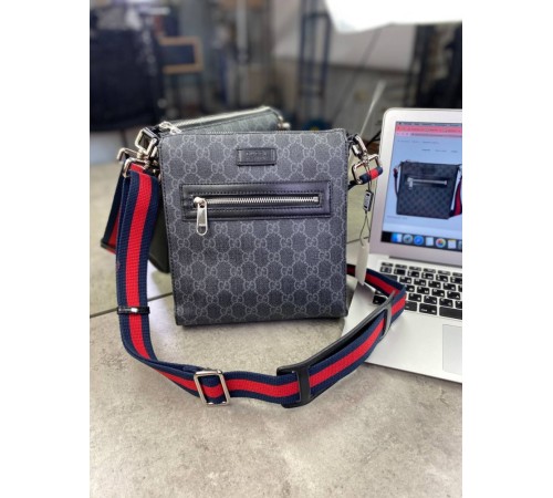 Мессенджер серый Gucci gray GG small c661