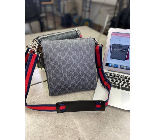 Мессенджер серый Gucci gray GG small c661