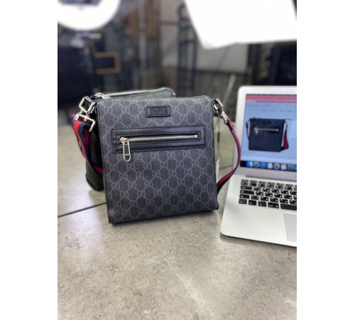 Мессенджер серый Gucci gray GG small c661