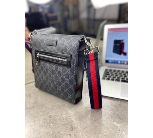 Мессенджер серый Gucci gray GG small c661