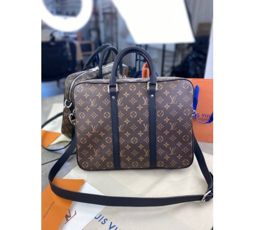 Сумка под документы/ноутбук коричневая Louis Vuitton brown monogram c662