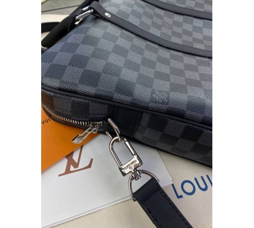 Сумка под документы/ноутбук серая Louis Vuitton brown monogram c663