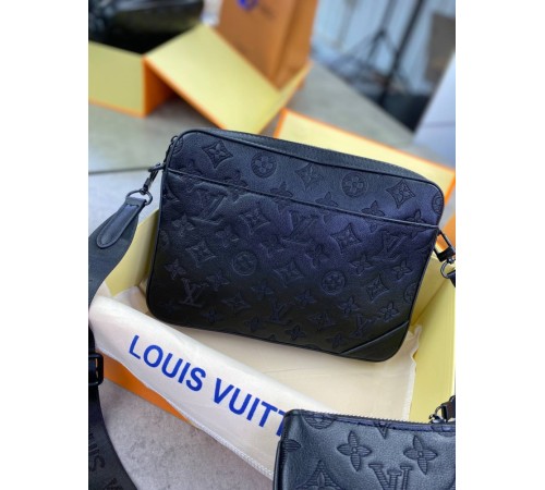 Мессенджер черный Louis Vuitton Duo black c764