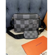 Мессенджер серый Louis Vuitton Bolso Trio graphite c765