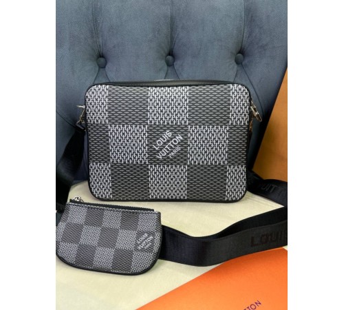 Мессенджер серый Louis Vuitton Bolso Trio graphite c765