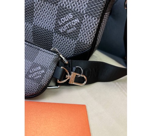 Мессенджер серый Louis Vuitton Bolso Trio graphite c765