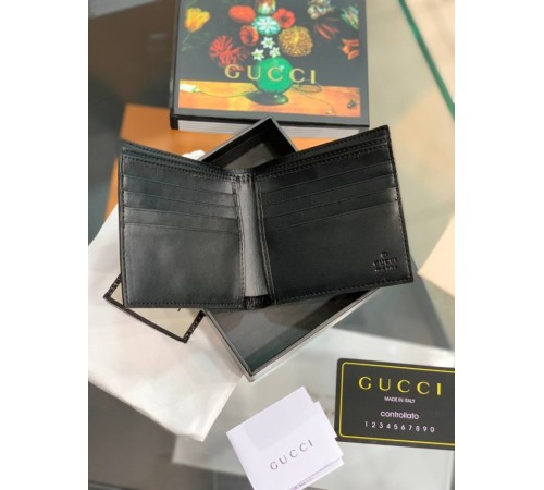 Бумажник Gucci кожаный черный k082