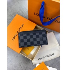 Визитница серая Louis Vuitton Damier Graphite grey k372