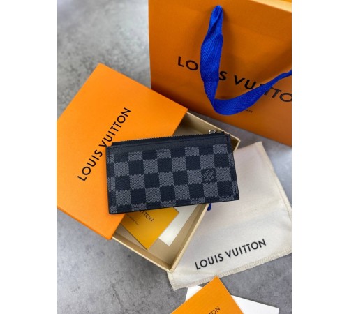 Визитница серая Louis Vuitton Damier Graphite grey k372