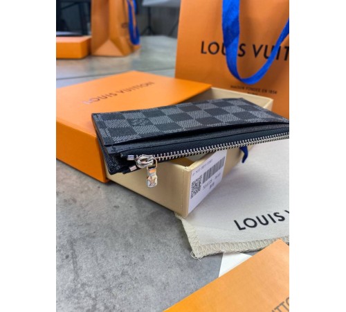 Визитница серая Louis Vuitton Damier Graphite grey k372