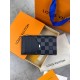 Визитница серая Louis Vuitton Damier Graphite grey k372