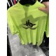 Футболка зеленая Balenciaga layered sports neon f642