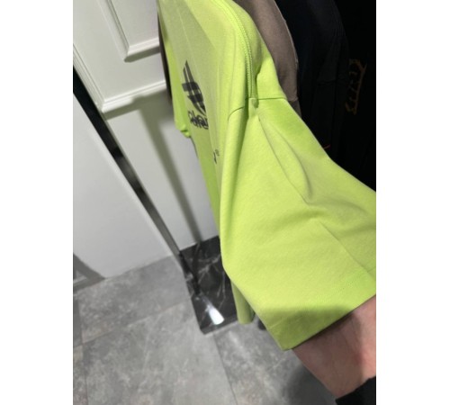 Футболка зеленая Balenciaga layered sports neon f642