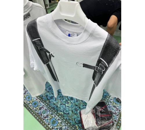 Футболка белая Off White Backpack White f645