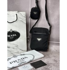 Сумка Prada через плечо небольшого размера черная s014