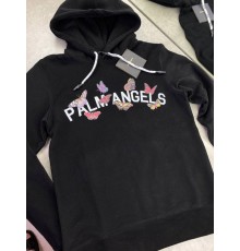 Худи черный Palm Angels принт бабочки sg189