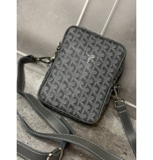 Сумка Goyard через плечо небольшого размера серая S 014-2 S