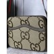 Сумка Gucci c орнаментом GG Jumbo S 016-1,  Коричневый