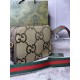 Сумка Gucci c орнаментом GG Jumbo S 016-1,  Коричневый