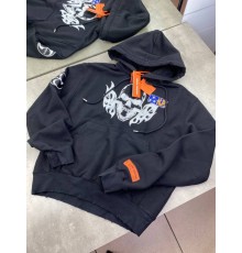 Худи черный Heron Preston Skull Flame Graphic Phint sg268