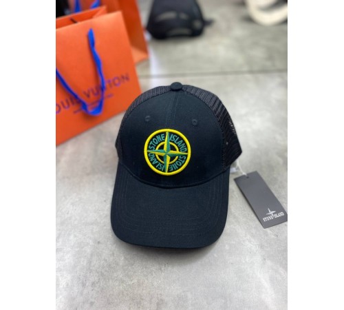 Кепка Stone Island черная сетка gu562