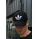 Кепка Adidas чорна (логотип білого кольору)