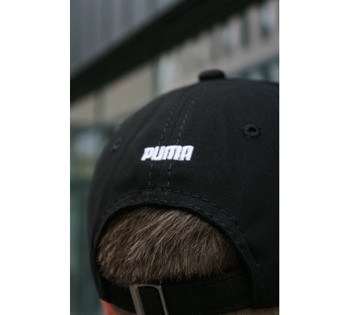 Кепка Puma чорна (логотип білого кольору)