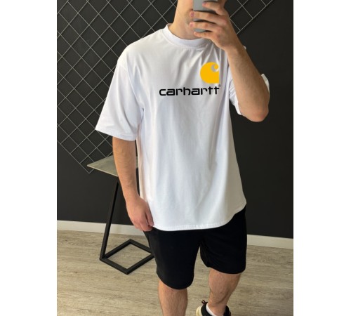 Футболка оверсайз Carhartt біла RD379