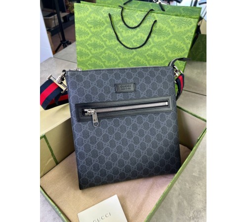 Мессенджер серый Gucci GG Black c791