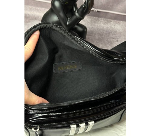 Мужская Бананка Balenciaga х Adidas черная   s094