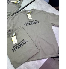 Футболка хаки Vetements Property f652