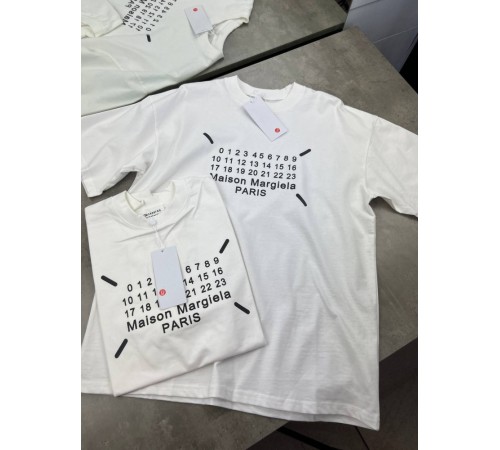 Футболка белая Maison Margiela Logo white f654