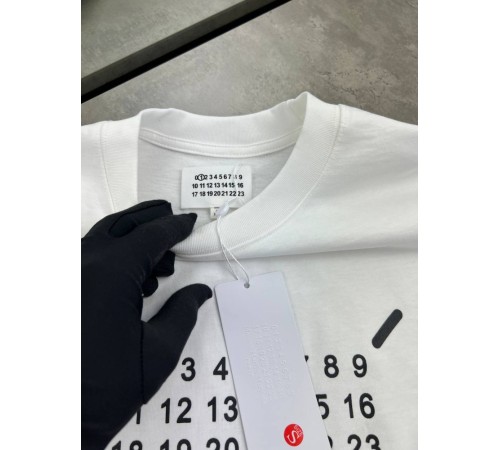 Футболка белая Maison Margiela Logo white f654