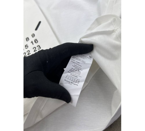 Футболка белая Maison Margiela Logo white f654