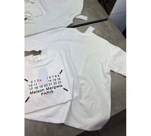 Футболка белая Maison Margiela Logo white f654