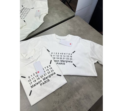 Футболка белая Maison Margiela Logo white f654