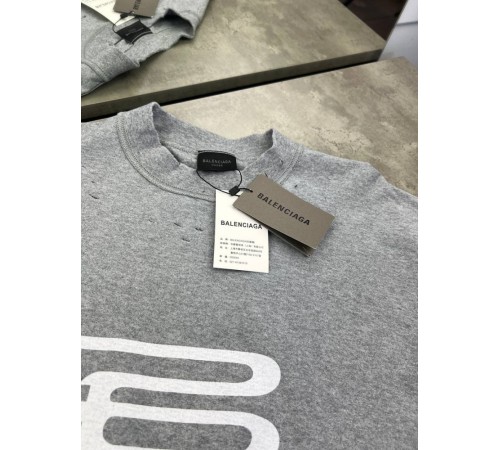 Футболка серая Balenciaga Gray f657