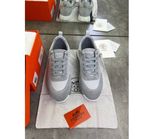 Кроссовки серые Hermes Bouncing Gray ob392