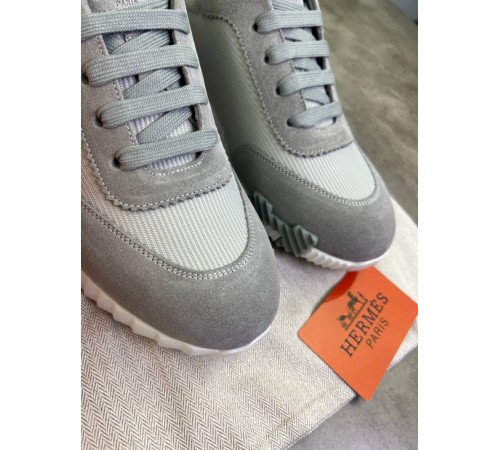 Кроссовки серые Hermes Bouncing Gray ob392